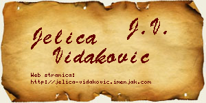 Jelica Vidaković vizit kartica